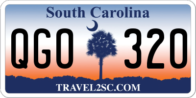 SC license plate QGO320