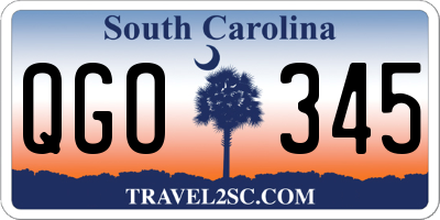 SC license plate QGO345