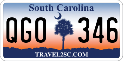 SC license plate QGO346