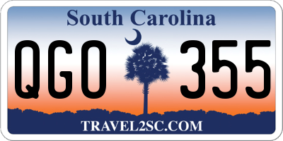 SC license plate QGO355