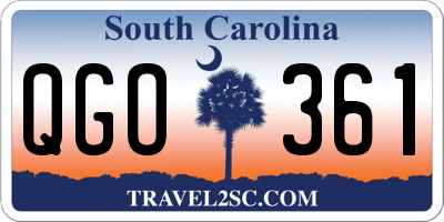SC license plate QGO361
