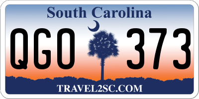 SC license plate QGO373