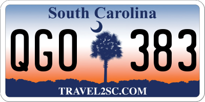 SC license plate QGO383