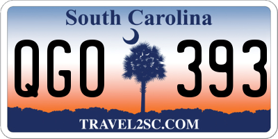 SC license plate QGO393