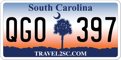SC license plate QGO397