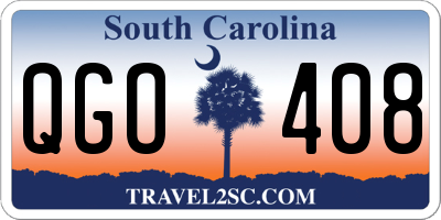 SC license plate QGO408
