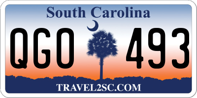 SC license plate QGO493