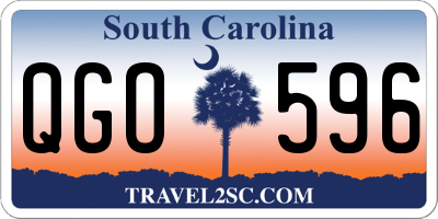 SC license plate QGO596