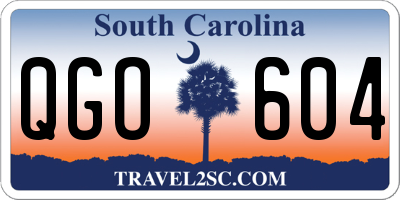 SC license plate QGO604