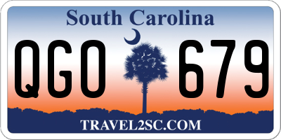 SC license plate QGO679