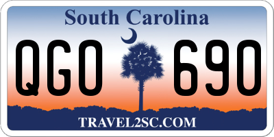 SC license plate QGO690