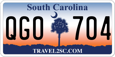 SC license plate QGO704