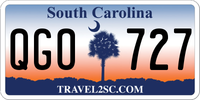 SC license plate QGO727
