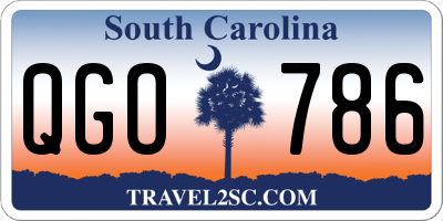 SC license plate QGO786