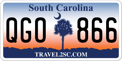 SC license plate QGO866