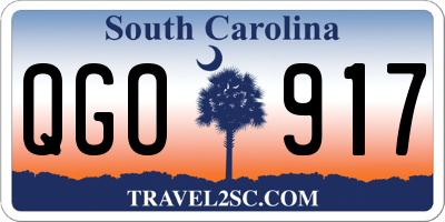SC license plate QGO917