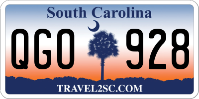SC license plate QGO928