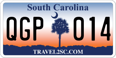 SC license plate QGP014