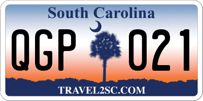 SC license plate QGP021