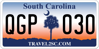 SC license plate QGP030