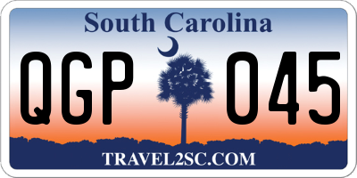 SC license plate QGP045
