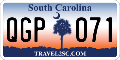 SC license plate QGP071