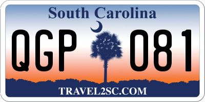 SC license plate QGP081