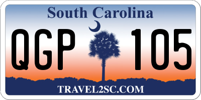 SC license plate QGP105