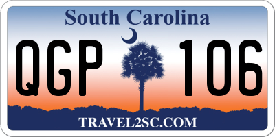 SC license plate QGP106