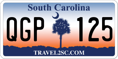 SC license plate QGP125