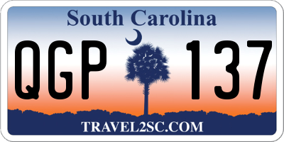 SC license plate QGP137