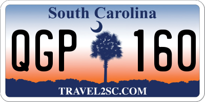 SC license plate QGP160