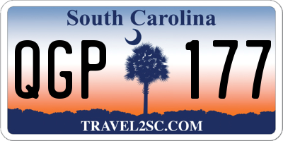 SC license plate QGP177