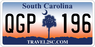 SC license plate QGP196