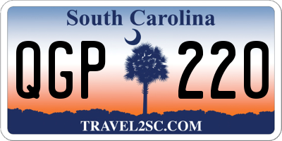 SC license plate QGP220