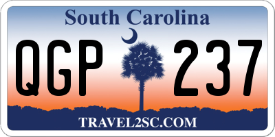 SC license plate QGP237