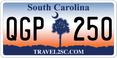SC license plate QGP250
