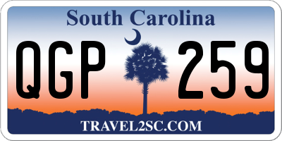 SC license plate QGP259