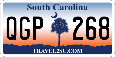SC license plate QGP268