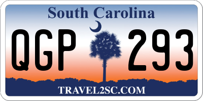 SC license plate QGP293