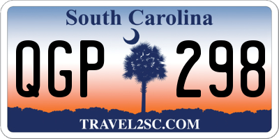 SC license plate QGP298