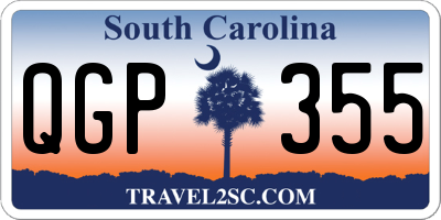 SC license plate QGP355