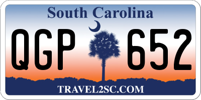 SC license plate QGP652