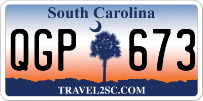 SC license plate QGP673