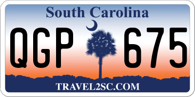 SC license plate QGP675