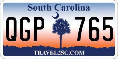 SC license plate QGP765