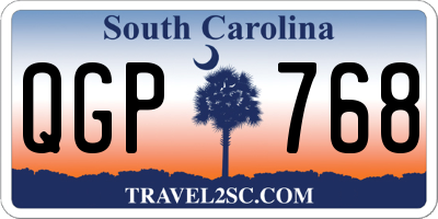 SC license plate QGP768