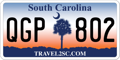 SC license plate QGP802