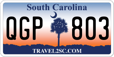 SC license plate QGP803