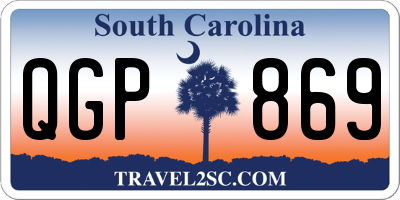 SC license plate QGP869